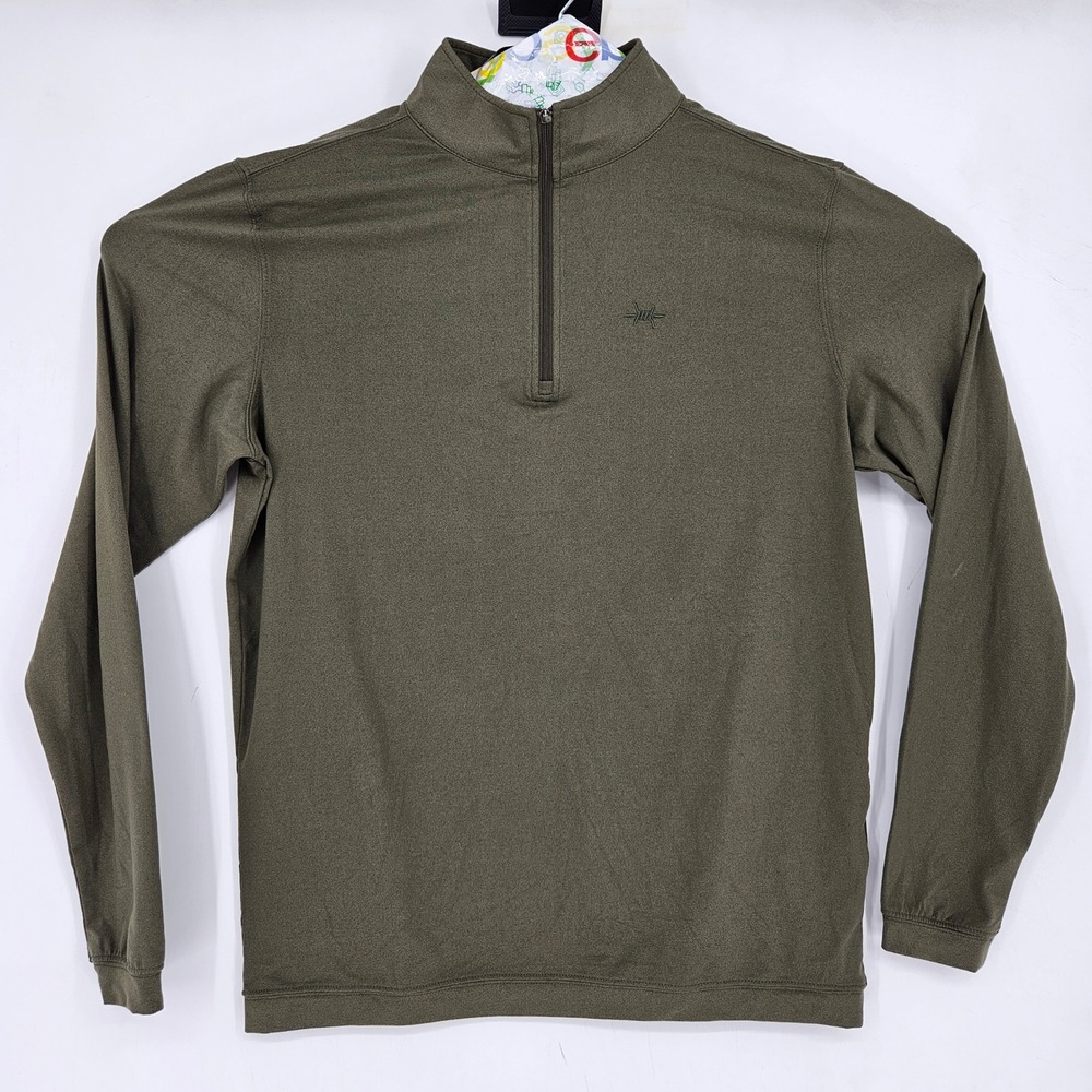 Texas Standard‎ Shirt Mens Small Performance Hybrid Quarter Zip Pullover Green